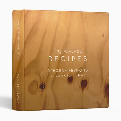 my favorite recipes rustic faux_wood binder book