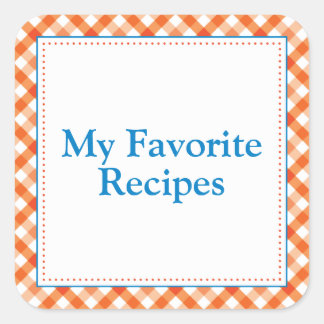 My Favorite Recipes Square Sticker