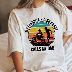 My Favorite Riding Buddy Calls Me Dad Motocross Tri-Blend Shirt