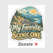 My Favorite Route Is the Scenic One Sticker
