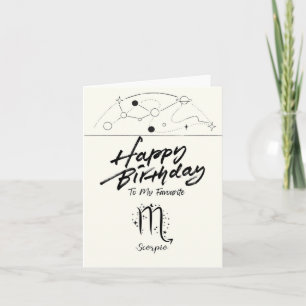 My Favorite Scorpio Heartfelt Birthday Card