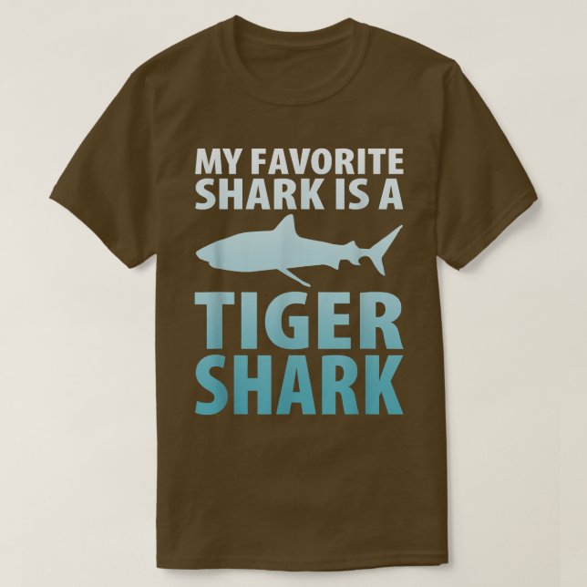 My Favorite Shark is a Tiger Shark Ocean  T-Shirt (Design Front)