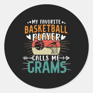 My Favorite Sketll Player Grams Sketll Grams Grand Classic Round Sticker