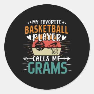 My Favorite Sketll Player Grams Sketll Grams Grand Classic Round Sticker