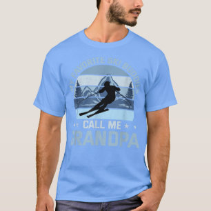 My Favorite Ski Buddies Call Me Grandpa Skiing Gra T-Shirt