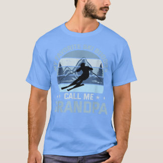 My Favorite Ski Buddies Call Me Grandpa Skiing Gra T-Shirt