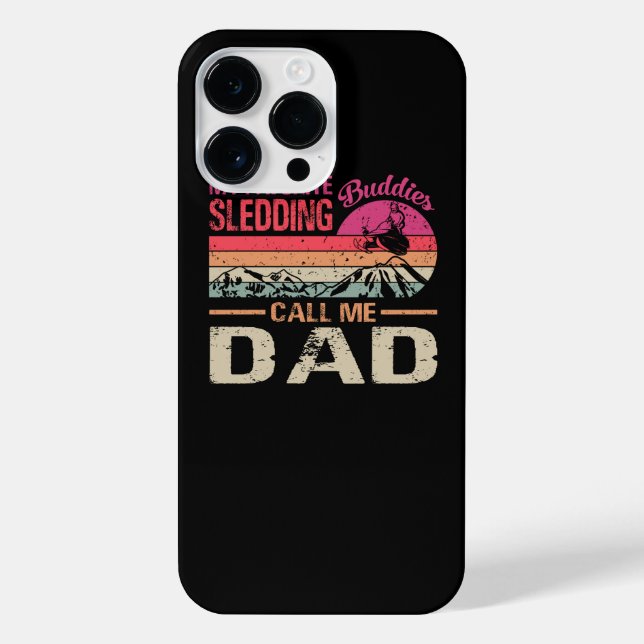 My Favorite Sledding Buddies Call Me Dad Snowmobil iPhone Case (Back)