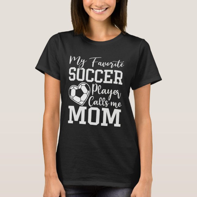 My Favorite Soccer Player Calls Me Grandma Family T-Shirt (Front)