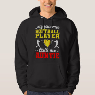 My Favorite Softball Player Calls Me Auntie Mother Hoodie