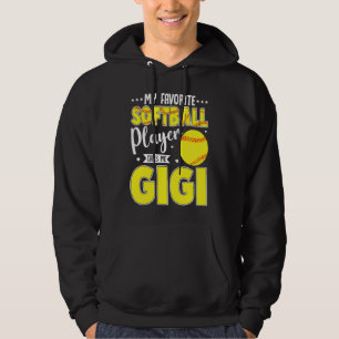 My Favorite Softball Player Calls Me Gigi Matching Hoodie