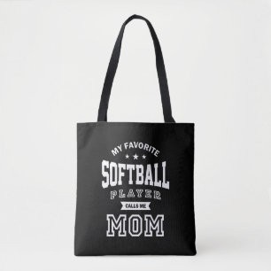 My Favorite Softball Player Calls Me Mom Tote Bag