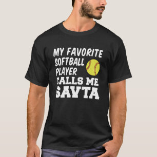 My Favorite Softball Player Calls Me Savta Jewish T-Shirt