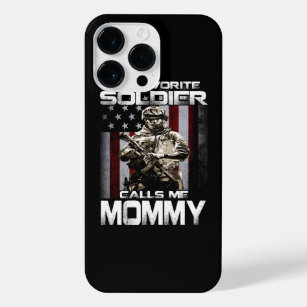 My Favorite Soldier Calls Me MOMMY US Flag iPhone 14 Pro Max Case