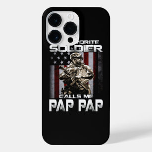 My Favorite Soldier Calls Me PAP PAP US Flag iPhone 14 Pro Max Case