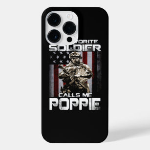 My Favorite Soldier Calls Me POPPIE US Flag iPhone 14 Pro Max Case