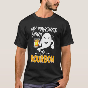My Favorite Spirit Is Bourbon Funny Ghost Whiskey T-Shirt