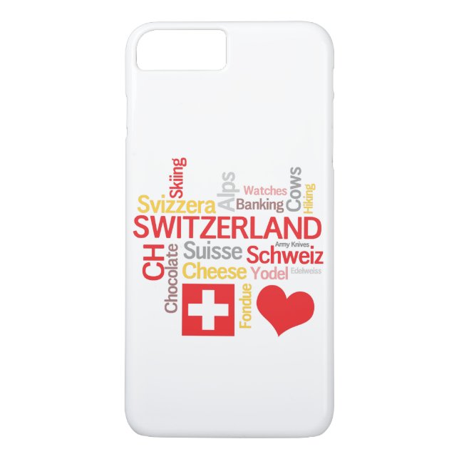 My Favorite Swiss Things Funny Case-Mate iPhone Case (Back)