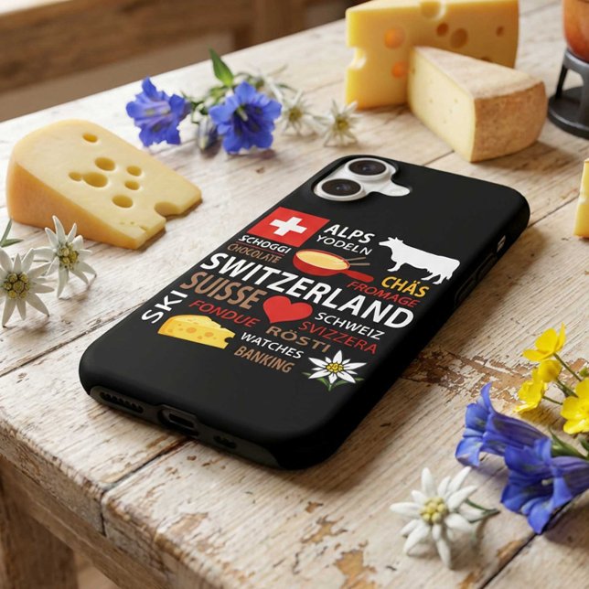 My Favorite Swiss Things Funny Case-Mate iPhone Case (Creator Uploaded)