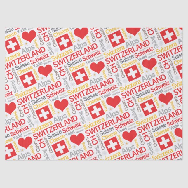 My Favorite Swiss Things Tissue Paper (Front)