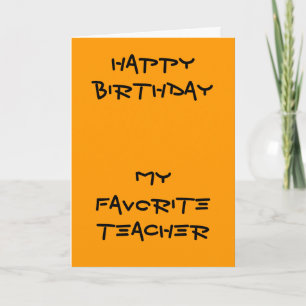 My favorite teacher birthday cards