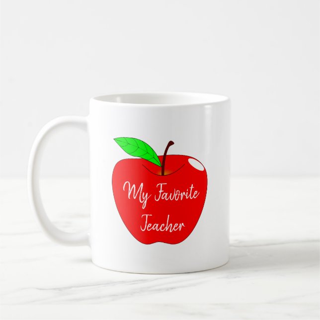 My Favorite Teacher Mug, Best Teacher Gift,  Coffee Mug (Left)