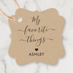 My Favorite Things Gift Tag for Favors and Fun