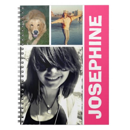 My Favorite Things Hot Pink Photo Collage Journal