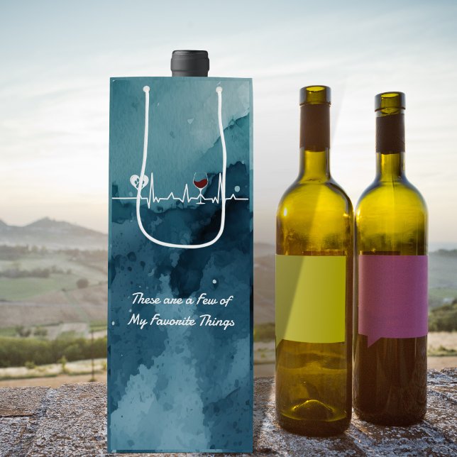 My Favorite Things Paws and Wine Heartbeat Gift Bag (Creator Uploaded)