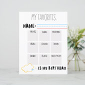 my favorite things questionnaire (Standing Front)