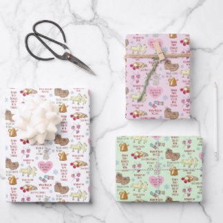 My Favorite Things Sound of Music Cute Hand-Drawn Wrapping Paper Sheets