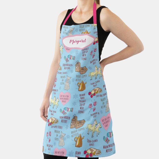 My Favorite Things Sound of Music Personalized  Apron (Insitu)
