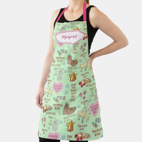 My Favorite Things Sound of Music Personalized  Apron
