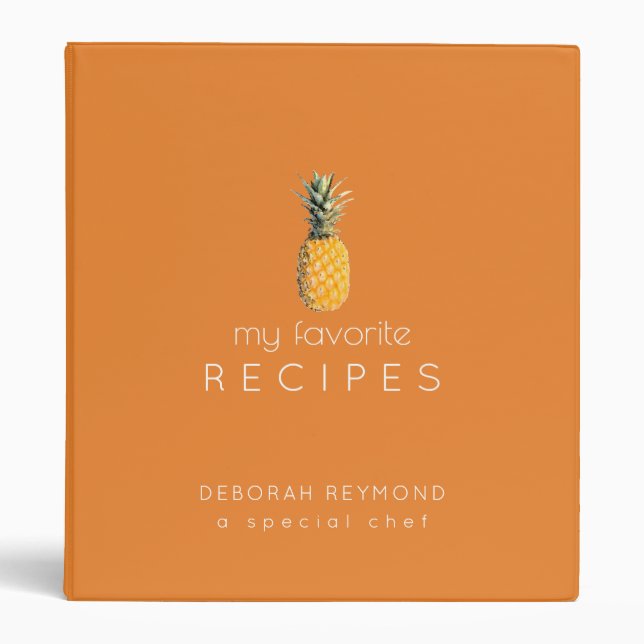 my favorite tropical recipes binder book (Front)