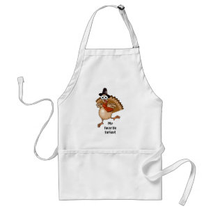 My favorite turkey! Thanksgiving gift apron. Adult Apron