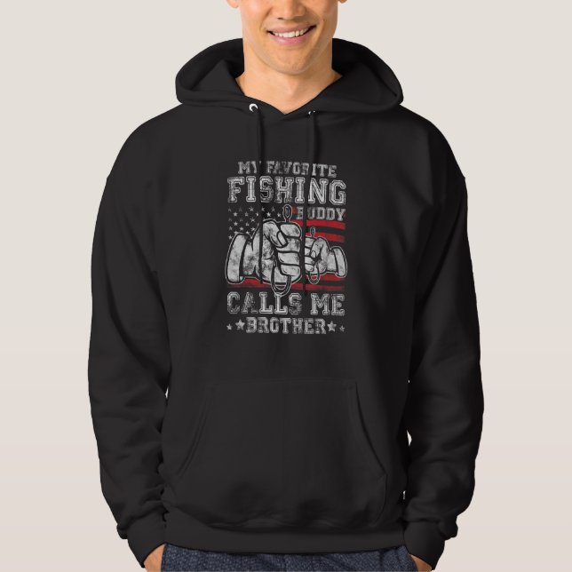 My Favorite US Flag Buddy Call Me Brother US Flag Hoodie (Front)