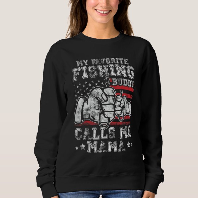 My Favorite US Flag Buddy Call Me Mama US Flag Sweatshirt (Front)
