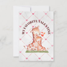 My Favorite Valentine 3.5" x 5" Flat Greeting Card