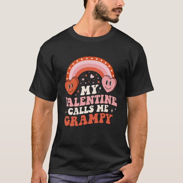 My Favorite Valentine Calls Me Grampy Valentines D T-Shirt (Front)
