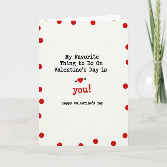 My Favorite Valentine You Love Card (Front)