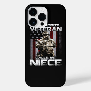 My Favorite Veteran Calls Me NIECE Army Soldier iPhone 14 Pro Max Case