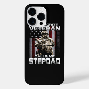 My Favorite Veteran Calls Me STEPDAD Army Soldier iPhone 14 Pro Max Case