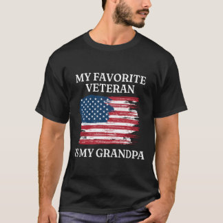 My Favorite Veteran Grandpa Patriotic T-Shirt