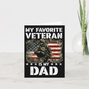 My Favorite Veteran Is My Dad Veterans Day Memoria Card