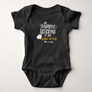 My Favorite Veteran is My Grand Mother Military Baby Bodysuit