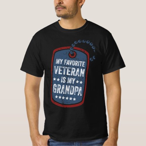 my favorite veteran is my grandpa gift T_Shirt