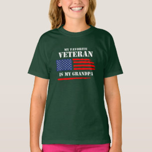 My Favorite Veteran Is My Grandpa Military T-Shirt