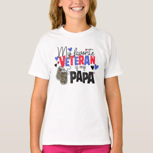 My Favorite Veteran Is My Papa Veterans Day T-Shirt