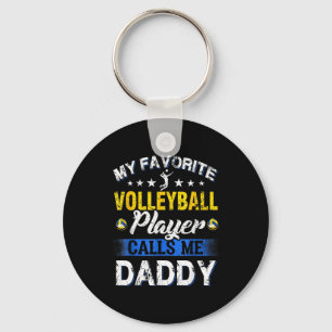 My Favorite Volleyball Player Calls Me Daddy Keychain