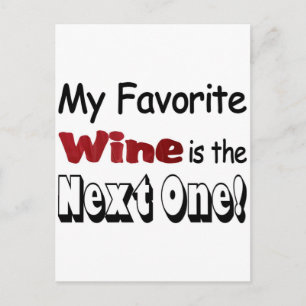 My Favorite Wine Postcard