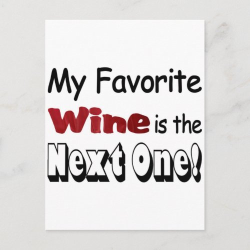 My Favorite Wine Postcard